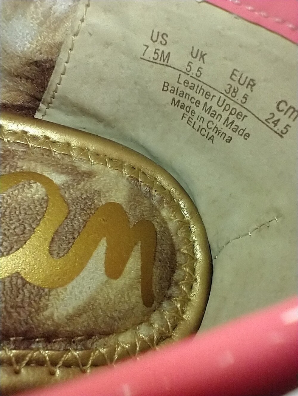 Sam Edelman Felicia Pink Patent Leather Ballet Flats Shoes Women's sz 7.5M. - Picture 10 of 12